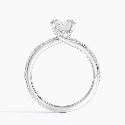 Solitaire 2 CT Oval Cut Lab Grown Diamond Engagement Ring - view 2