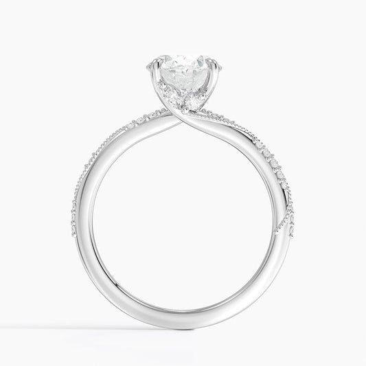 Solitaire 2 CT Oval Cut Lab Grown Diamond Engagement Ring - view 2