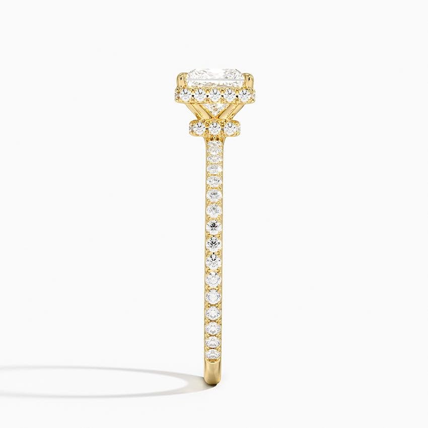 Hidden Halo 1 CT Princess Cut Lab Grown Diamond Ring - view 7