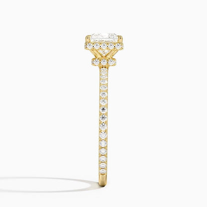 Hidden Halo 1 CT Princess Cut Lab Grown Diamond Ring - view 7