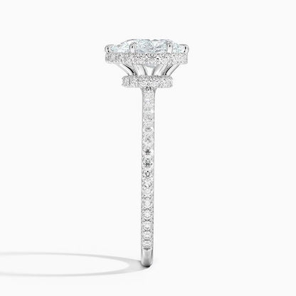 Hidden Halo 1 CT Pear Cut Lab Grown Diamond Ring - view 7