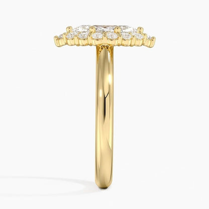 1 CT Marquise Cut Lab Grown Diamond Engagement Ring - view 4