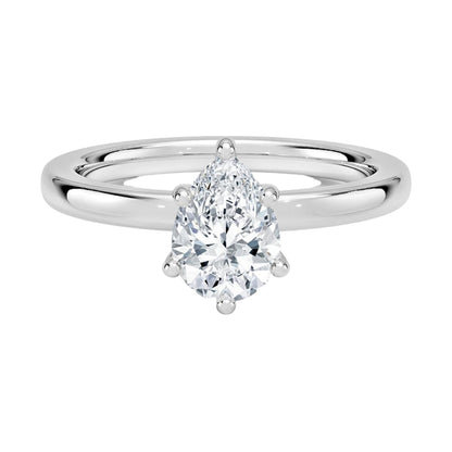 Hidden Halo 1 CT Pear Cut Lab Grown Diamond Engagement Ring - view 1