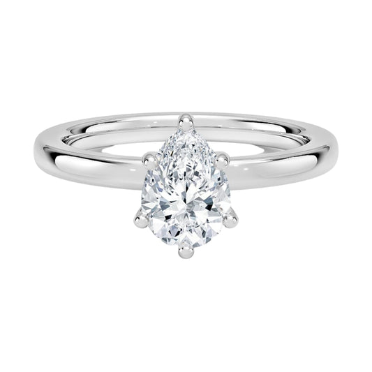 Hidden Halo 1 CT Pear Cut Lab Grown Diamond Engagement Ring - view 1