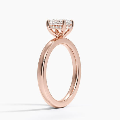 Hidden Halo 1 CT Oval Cut Lab Grown Diamond Engagement Ring - view 5