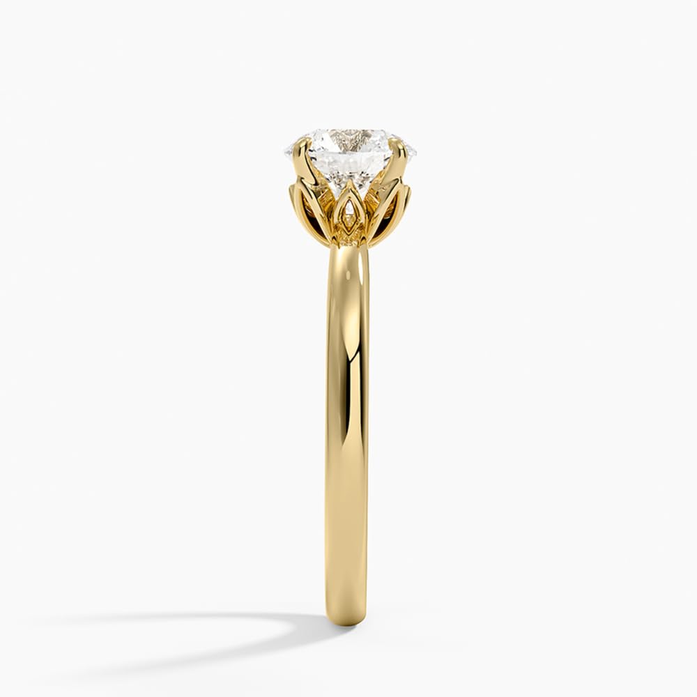 1 CT Round Cut Lab Grown Diamond Engagement Ring - view 3
