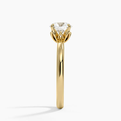 1 CT Round Cut Lab Grown Diamond Engagement Ring - view 3