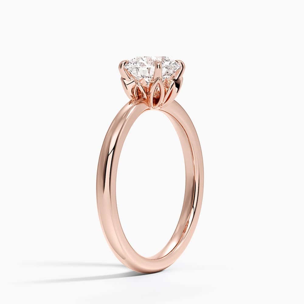 1 CT Round Cut Lab Grown Diamond Engagement Ring - view 7