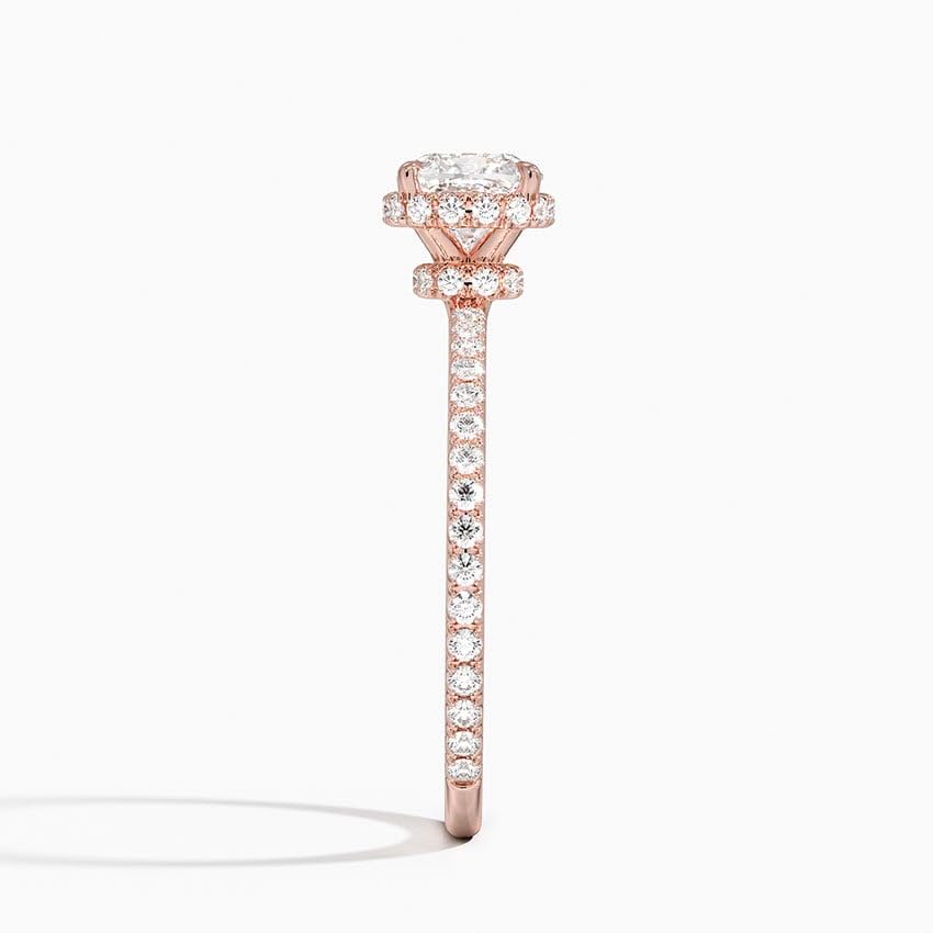 Hidden Halo 1 CT Cushion Cut Lab Grown Diamond Ring - view 5