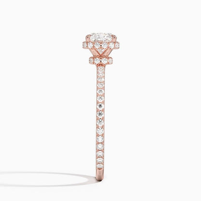 Hidden Halo 1 CT Cushion Cut Lab Grown Diamond Ring - view 5