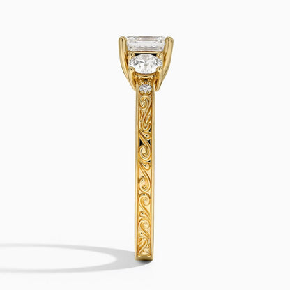 Solitaire 1 CT Asscher Cut Lab Grown Diamond Engagement Ring - view 7