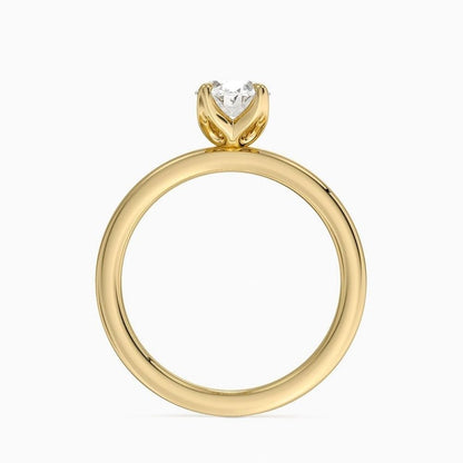 Solitaire 1 CT Oval Cut Lab Grown Diamond Ring - view 3