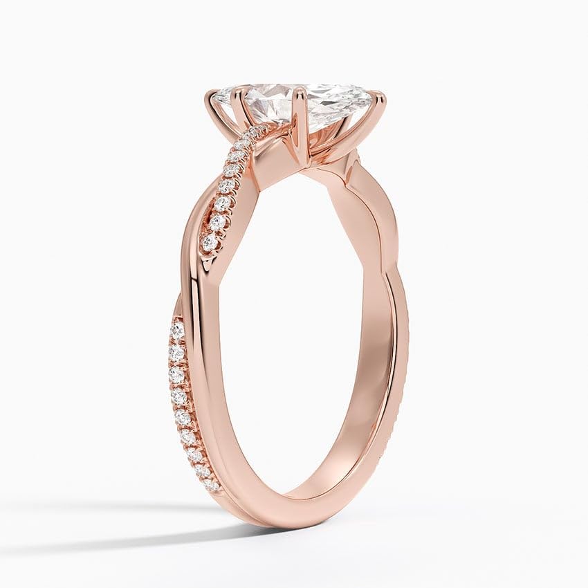 Twisted Vine 1 CT Marquise Cut Lab Grown Diamond Ring - view 6