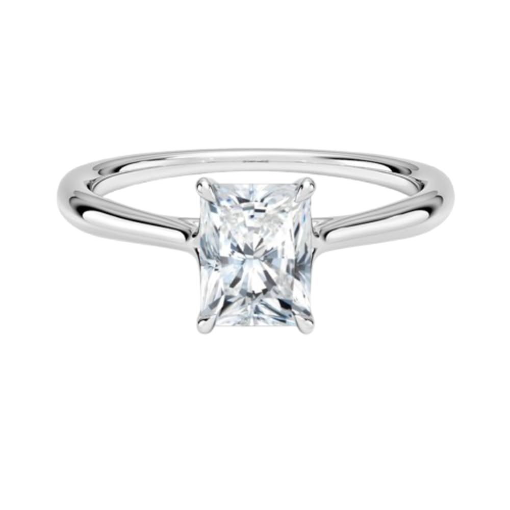 Solitaire 1 CT Radiant Cut Lab Grown Diamond Ring - view 4