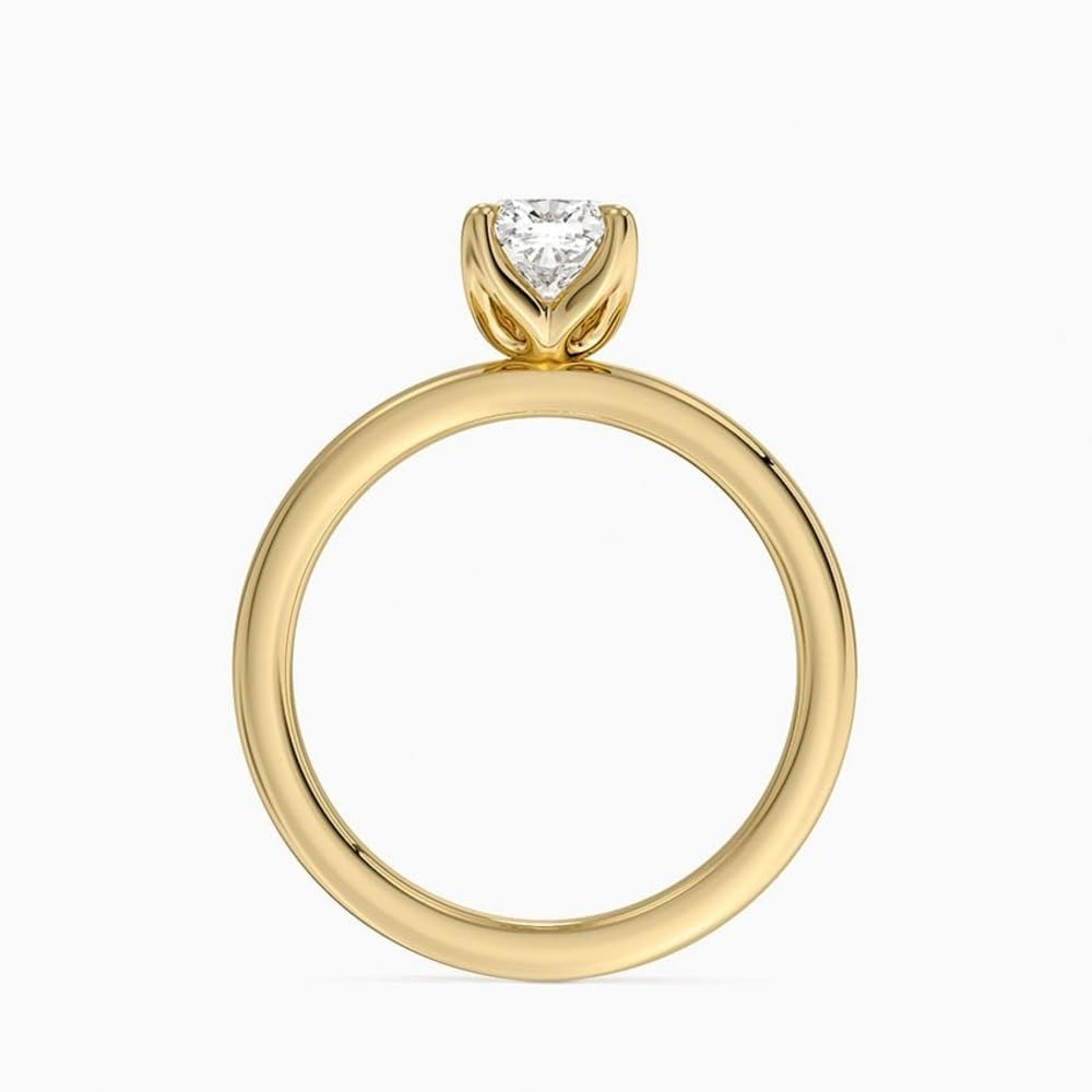 Solitaire 1 CT Cushion Cut Lab Grown Diamond Ring - view 5