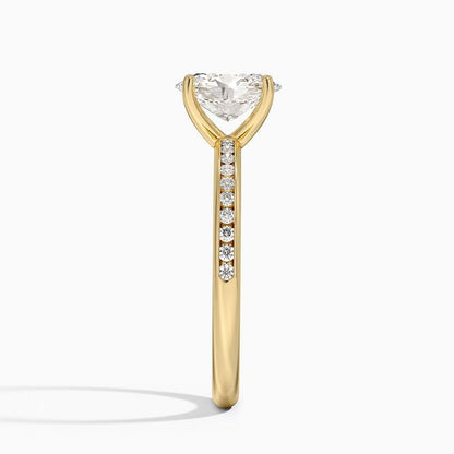 1 CT Oval Cut Lab Grown Diamond Engagement Ring - view 7
