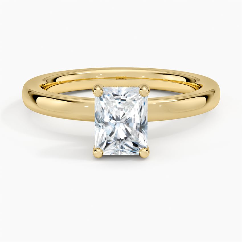 Hidden Halo 1 CT Radiant Cut Lab Grown Diamond Engagement Ring - view 6