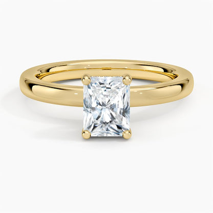 Hidden Halo 1 CT Radiant Cut Lab Grown Diamond Engagement Ring - view 6