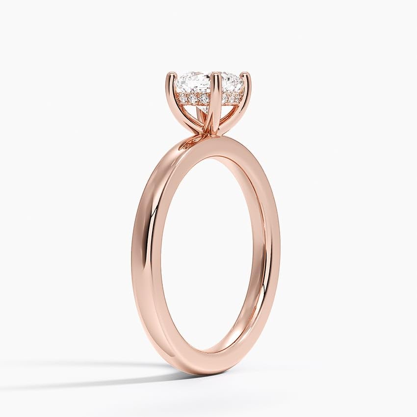 Hidden Halo 1 CT Cushion Cut Lab Grown Diamond Engagement Ring - view 5