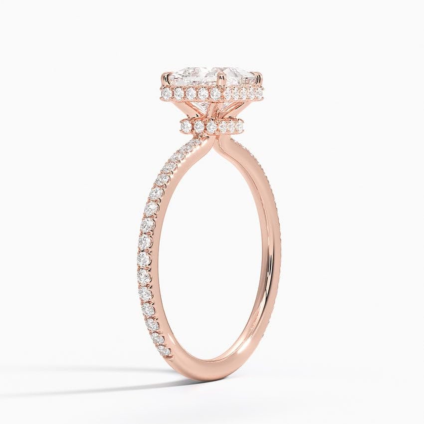 Hidden Halo 1 CT Princess Cut Lab Grown Diamond Ring - view 2