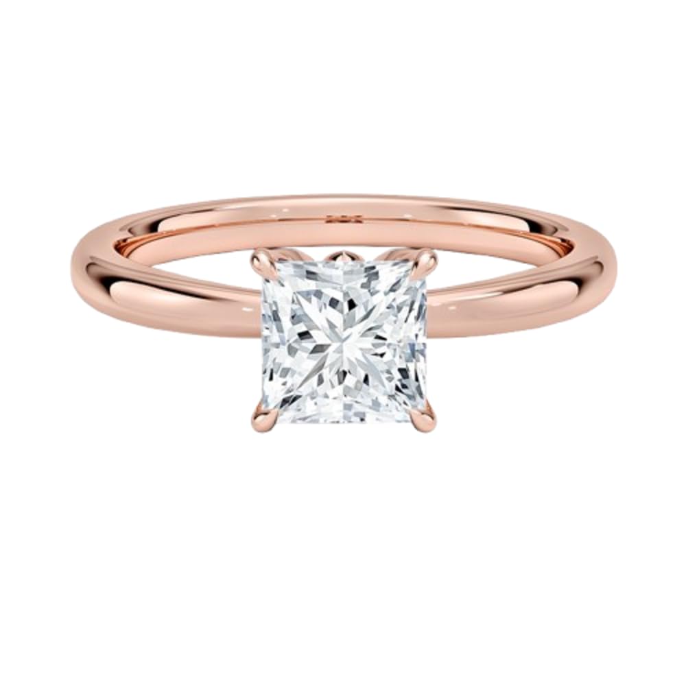 1 CT Princess Cut Lab Grown Diamond Engagement Ring - view 4