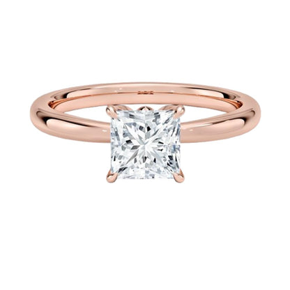 1 CT Princess Cut Lab Grown Diamond Engagement Ring - view 4