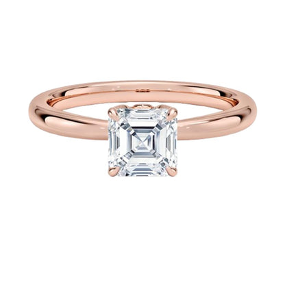 1 CT Asscher Cut Lab Grown Diamond Engagement Ring - view 4