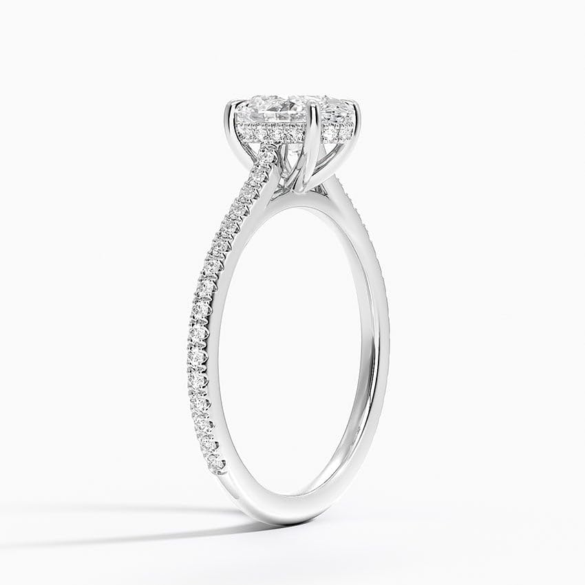Solitaire 1 CT Oval Cut Lab Grown Diamond Engagement Ring - view 2