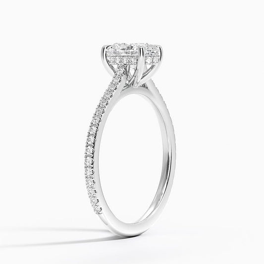 Solitaire 1 CT Oval Cut Lab Grown Diamond Engagement Ring - view 2