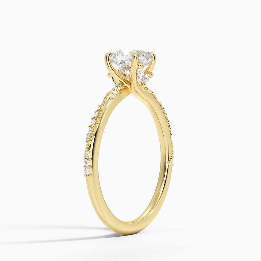 Solitaire 1 CT Cushion Cut Lab Grown Diamond Engagement Ring - view 3