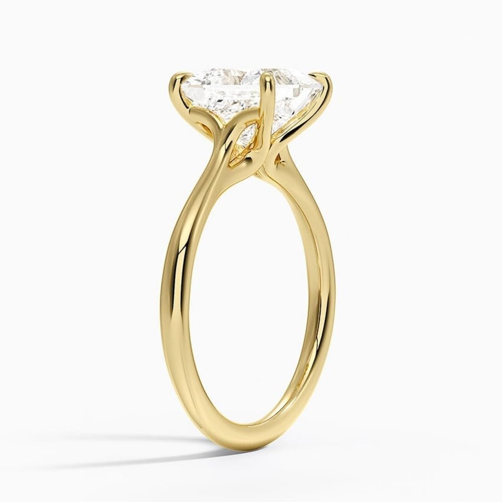 2 CT Princess Cut Lab Grown Diamond Engagement Ring - view 5