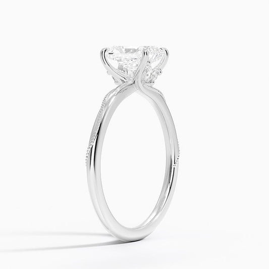 Solitaire 1 CT Radiant Cut Lab Grown Diamond Engagement Ring - view 2