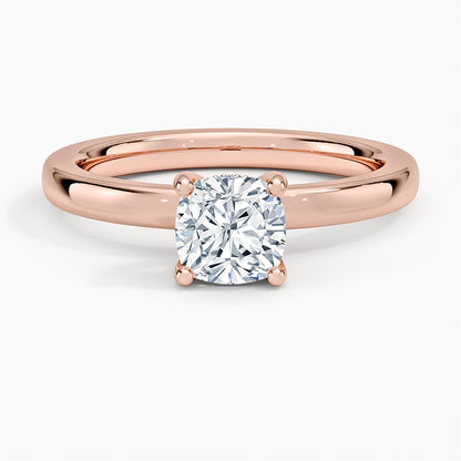 Hidden Halo 1 CT Cushion Cut Lab Grown Diamond Engagement Ring - view 4