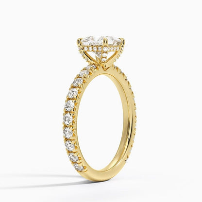 Solitaire 1 CT Princess Cut Lab Grown Diamond Engagement Ring - view 2
