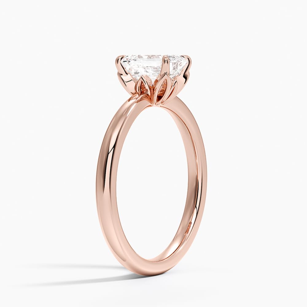 1 CT Emerald Cut Lab Grown Diamond Engagement Ring - view 2
