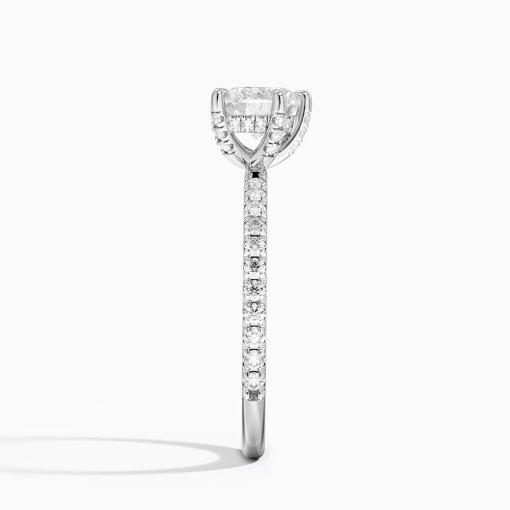 Hidden Halo 1 CT Heart Cut Lab Grown Diamond Engagement Ring - view 2