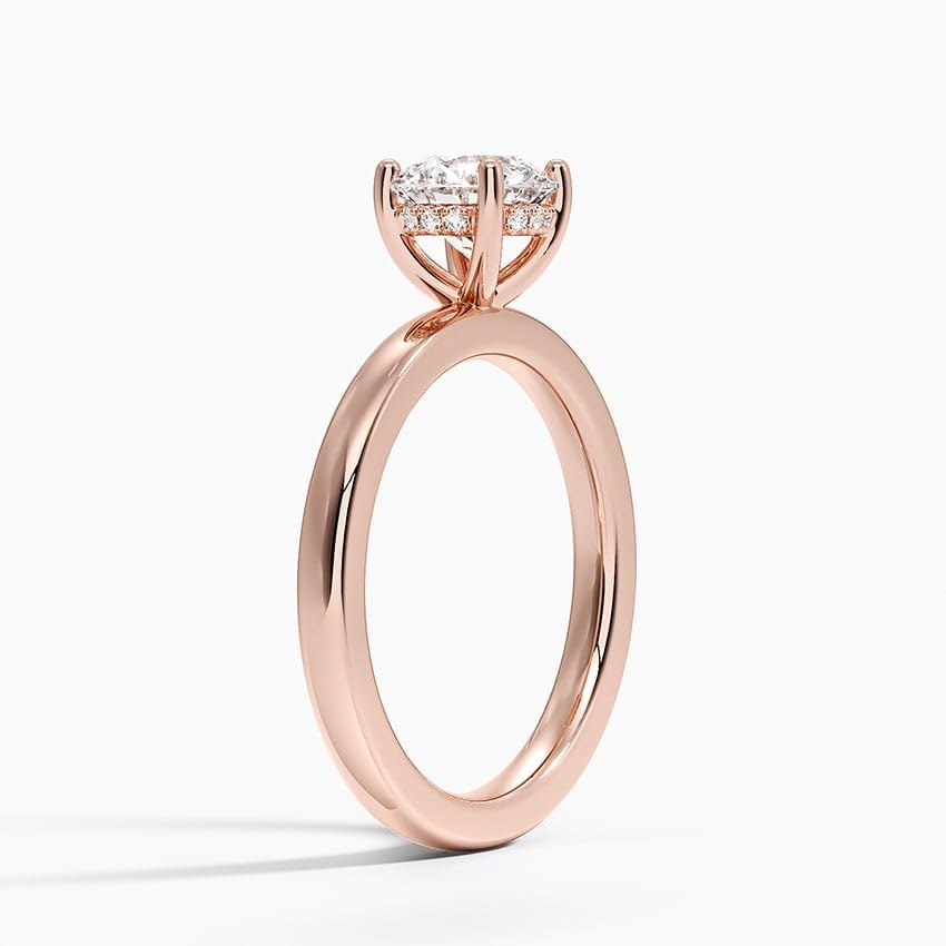 Solitaire 1 CT Round Cut Lab Grown Diamond Engagement Ring - view 5