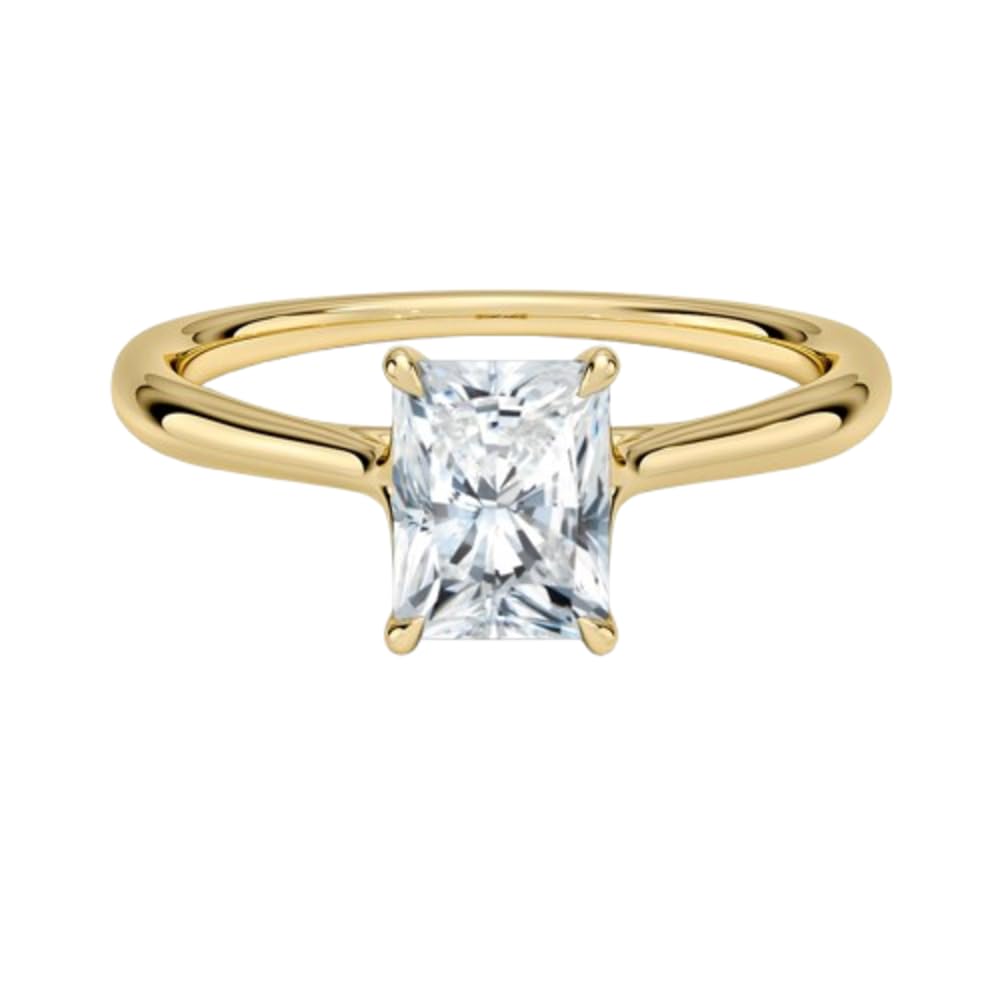 Solitaire 1 CT Radiant Cut Lab Grown Diamond Ring - view 1