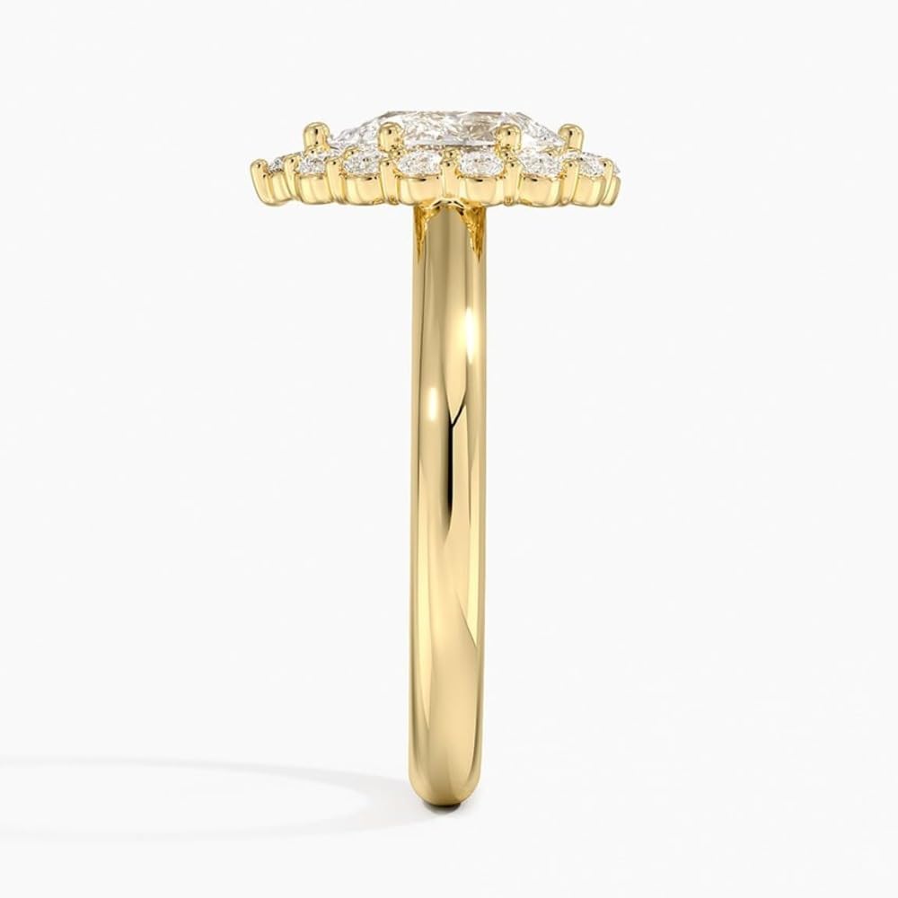 1 CT Pear Cut Lab Grown Diamond Engagement Ring - view 3