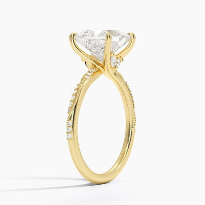 2 CT Princess Cut Lab Grown Diamond Engagement Ring - view 2