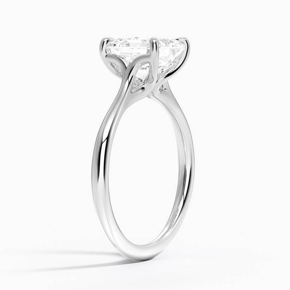 2 CT Asscher Cut Lab Grown Diamond Engagement Ring - view 2