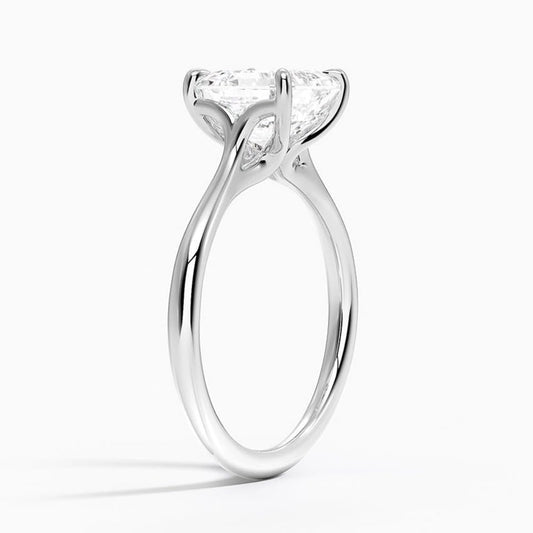 2 CT Asscher Cut Lab Grown Diamond Engagement Ring - view 2