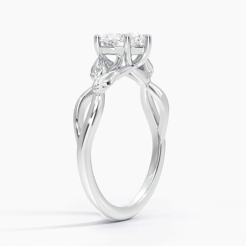 Split Shank 1 CT Heart Cut Lab Grown Diamond Engagement Ring - view 7