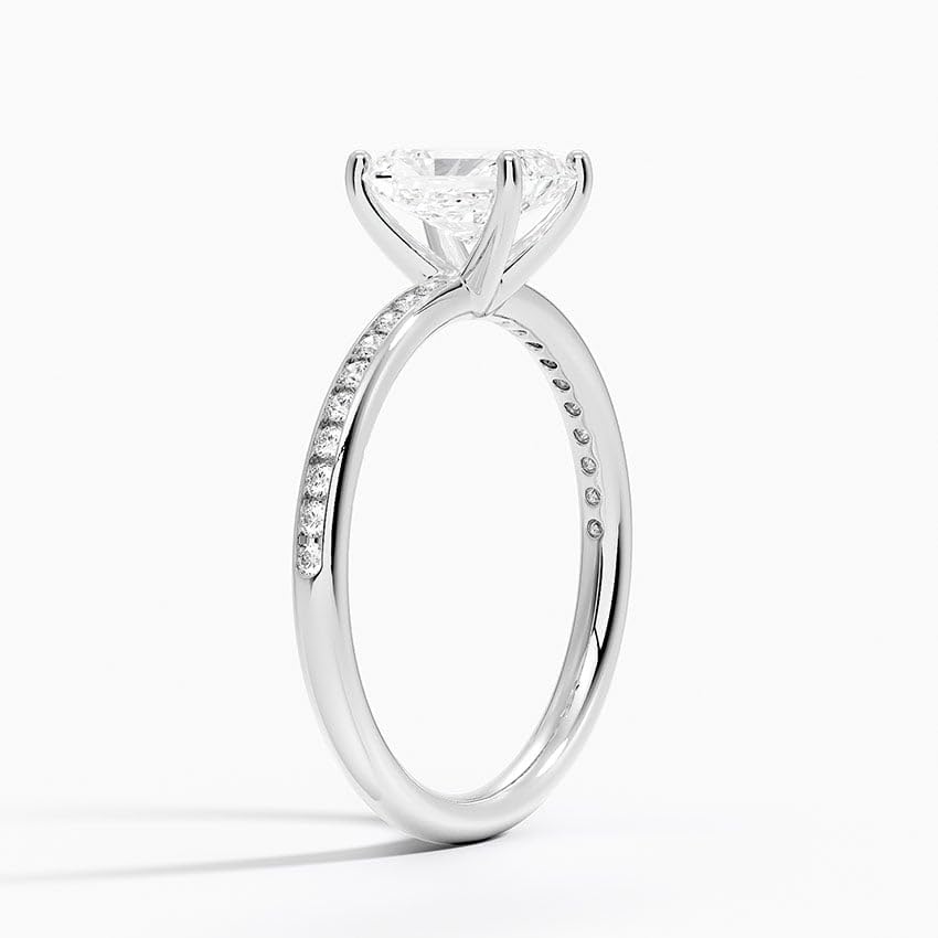 1 CT Radiant Cut Lab Grown Diamond Engagement Ring - view 2