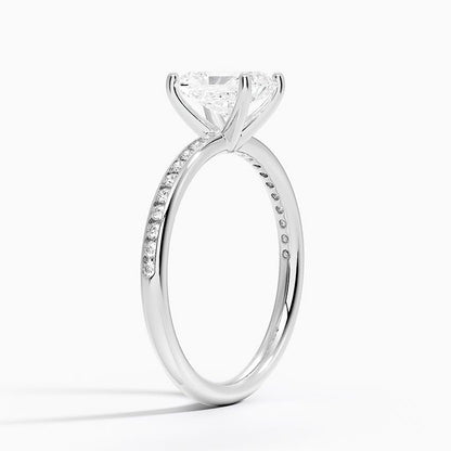 1 CT Radiant Cut Lab Grown Diamond Engagement Ring - view 2