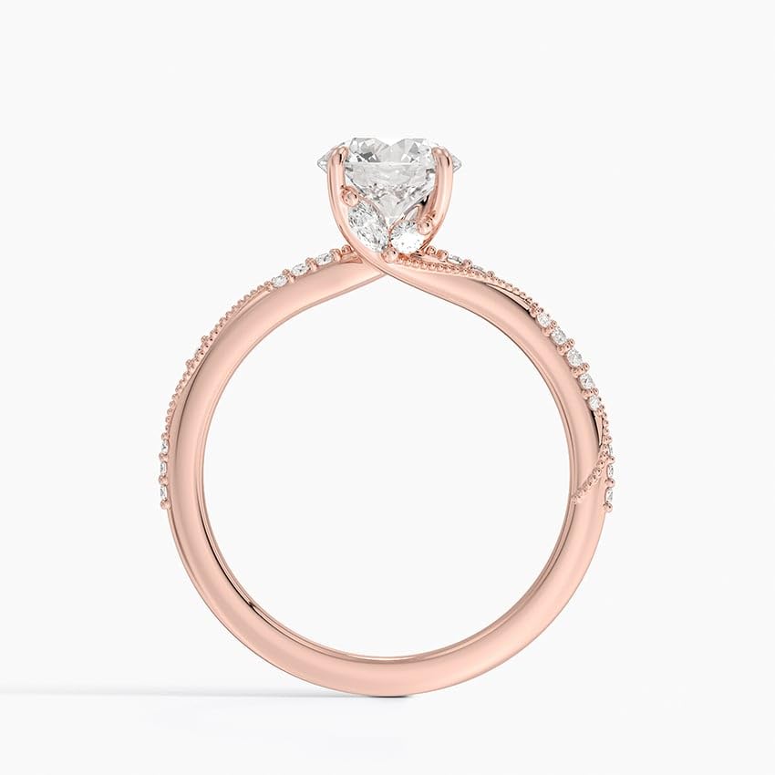 1 CT Round Cut Lab Grown Diamond Engagement Ring - view 2