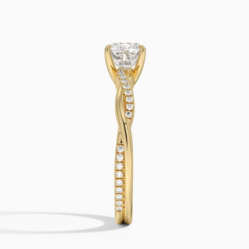 Twisted Vine 1 CT Cushion Cut Lab Grown Diamond Ring - view 7
