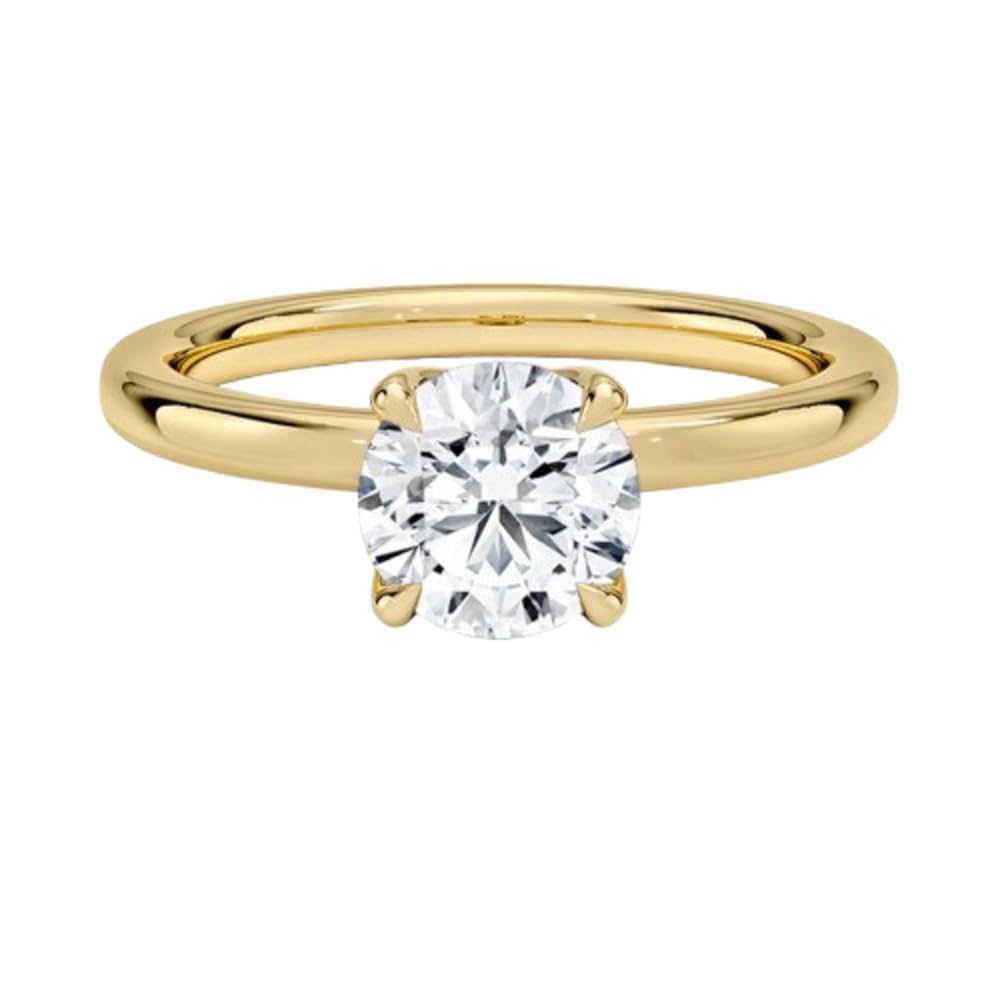 Solitaire 1 CT Round Cut Lab Grown Diamond Ring - view 6