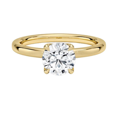 Solitaire 1 CT Round Cut Lab Grown Diamond Ring - view 6
