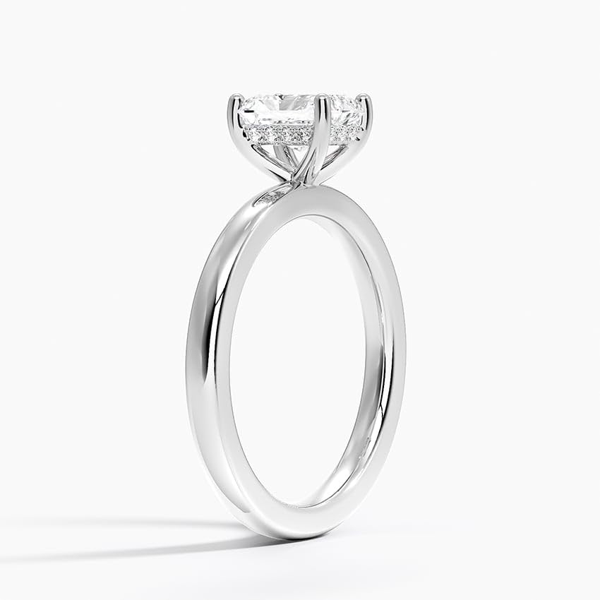 Hidden Halo 1 CT Radiant Cut Lab Grown Diamond Engagement Ring - view 2